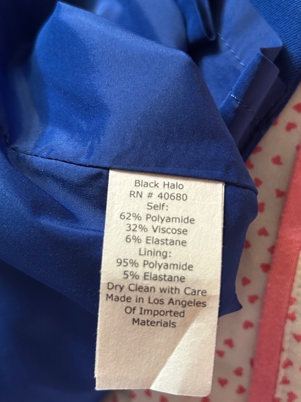 New Black Halo Blue Dress Size 12 - Picture 5 of 5